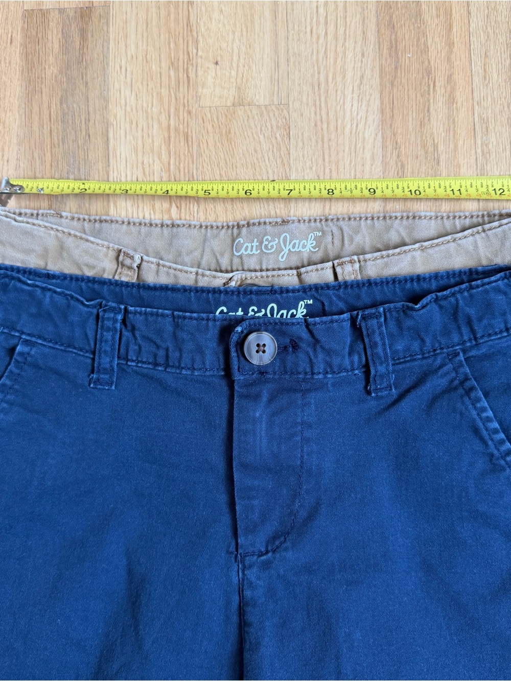 Bundle Cat & Jack Straight Leg Chino Pants Boys Size 10 Blue and Khaki - Picture 9 of 11